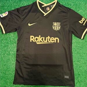 LEO MESSI FC BARCELONA 20/21 AWAY JERSEY BLACK size medium